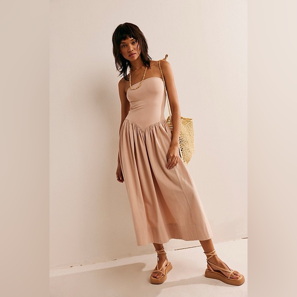 Free People Onda Drop-Waist Midi